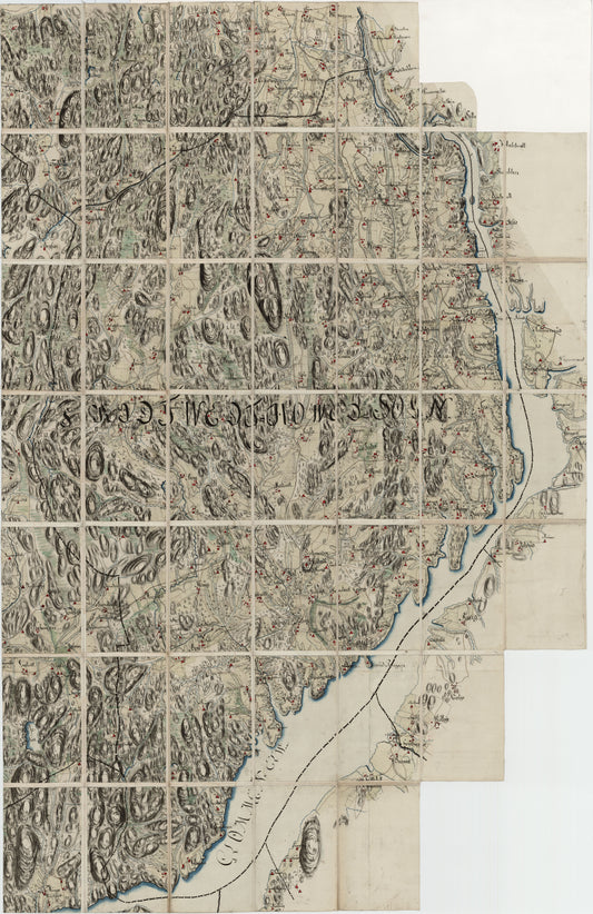 Kart over Onsø, Gleminge, Thunø, Raade, Rygge, en del av Vaaler, Svindal, Skibtvedt, Moss og Vassbygden, Jeløen og Soner, del 4: Østfold