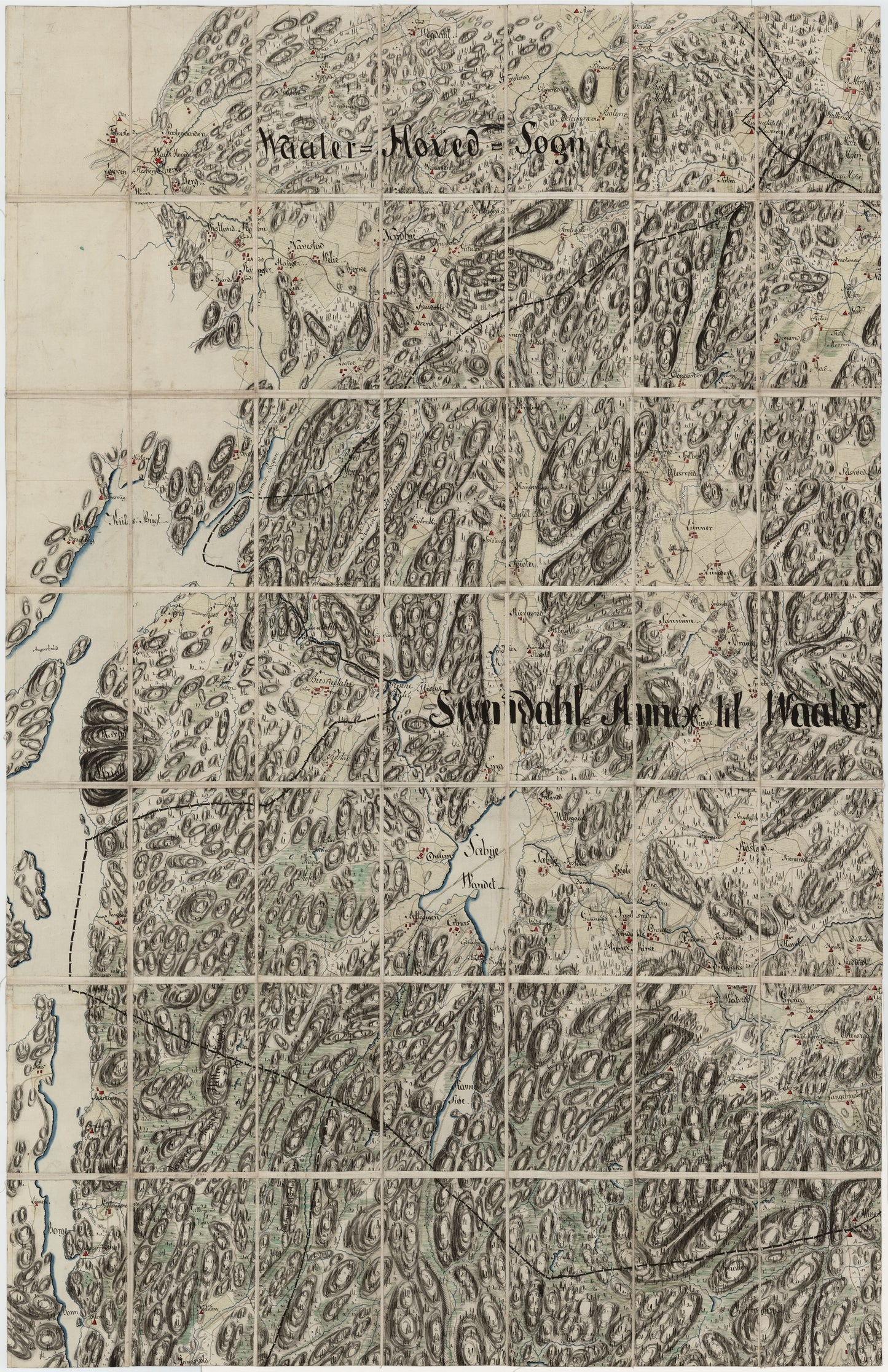 Kart over Onsø, Gleminge, Thunø, Raade, Rygge, en del av Vaaler, Svindal, Skibtvedt, Moss og Vassbygden, Jeløen og Soner, del 5: Østfold