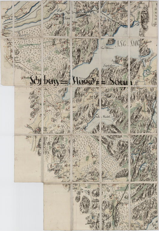 Kart over en del av Rokke, Skjeberg, Varteig, Degernes, Rakkestad, Ons og Eidsberg, del 3 vest: Østfold