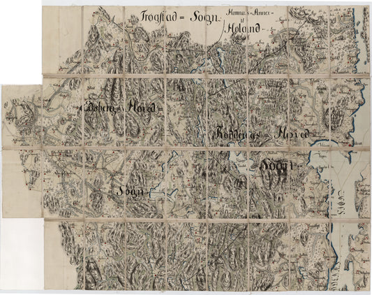Kart over Eidsberg, Røddenæs, Rakkestad og ødemark, del 1: Østfold