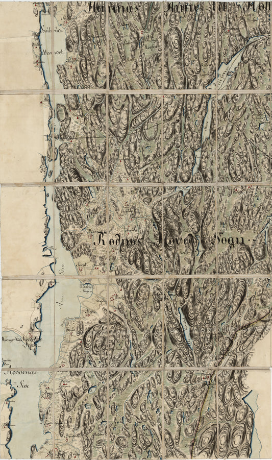 Kart over det nordøstlige del av Røddenæs, Rømskog og en del av Hemnæs og Setskogs annekser, del 1 vest: Østfold