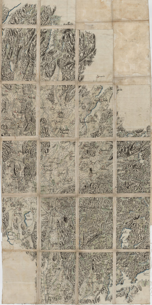 Kart over den nordlige del av Hemnæs, Baastad, Enebak, Høland, østre del: Østfold