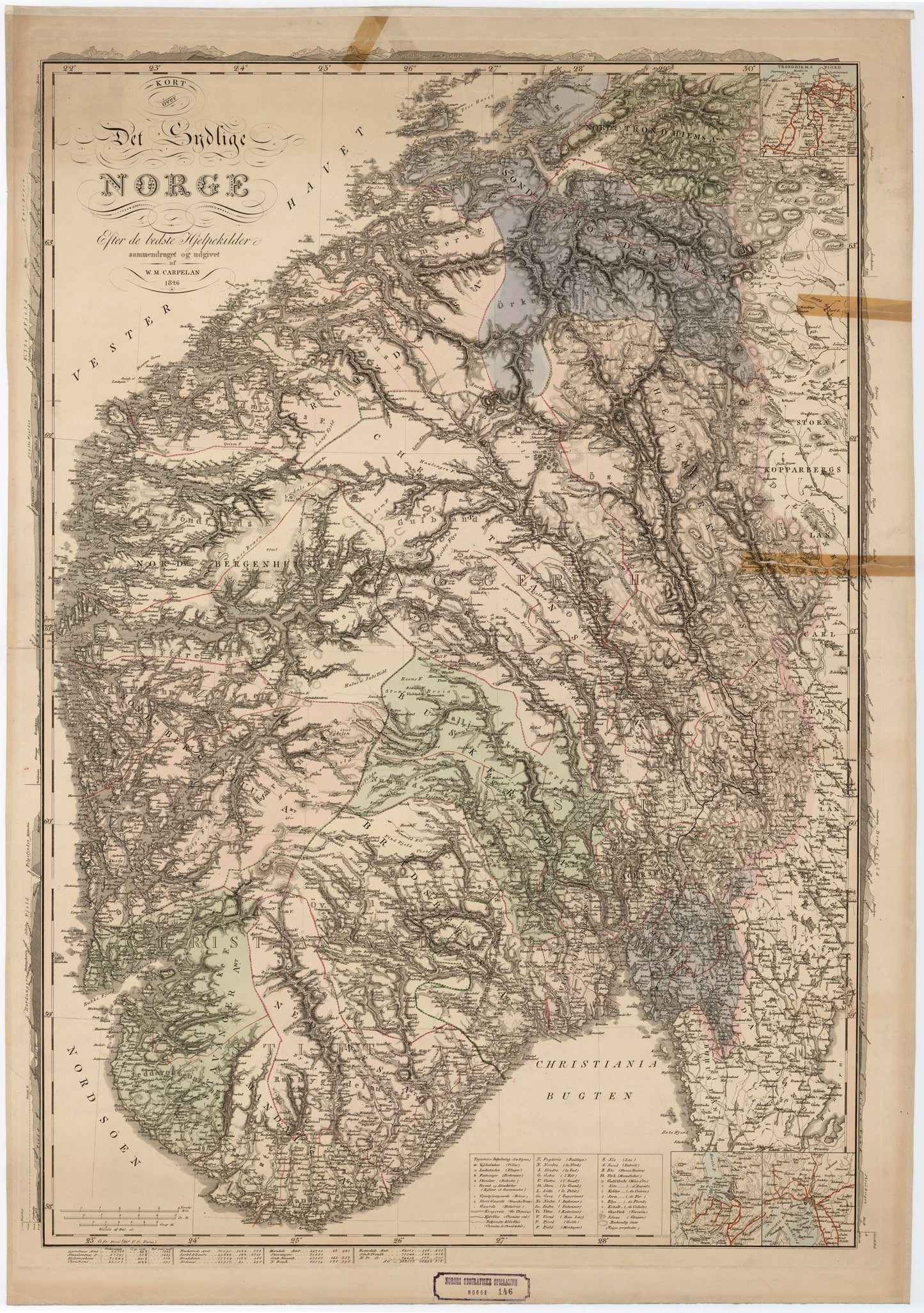 Norge 146: Kart over det sydlige Norge: Norge