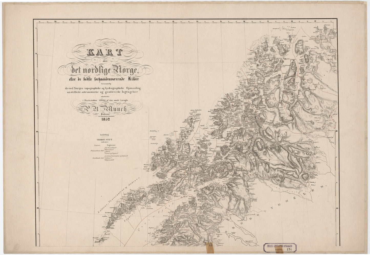 Norge 170: Kart over det nordlige Norge (nord): Norge