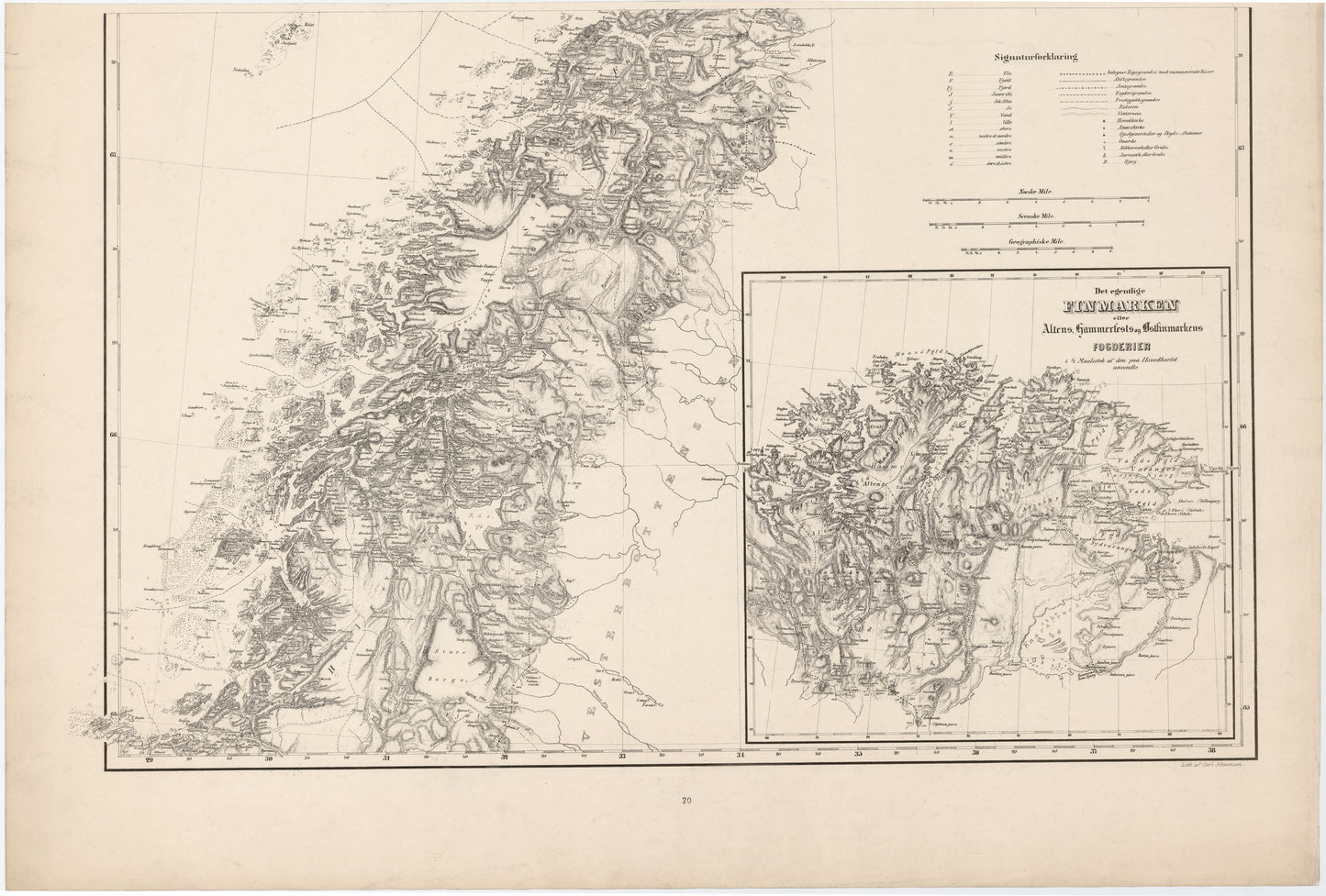 Norge 170: Kart over det nordlige Norge (sør): Norge