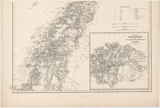 Norge 170: Kart over det nordlige Norge (sør): Norge