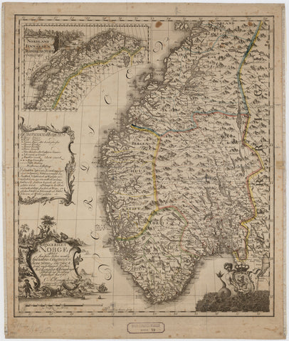 Norge 79: Kongeriget Norge afdelet i sine fiire Stifter; samt underliggende Provstier: Norge