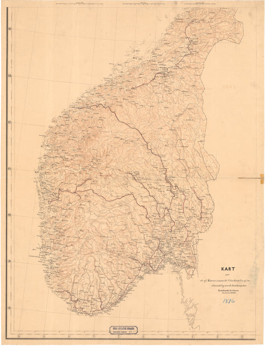 Kart over de af Kommissionen til Udarbeidelse af en almindelig norsk Jernbaneplan foreslaaede jernbaner.: Norge